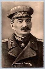 French photo press postcard of Joseph Stalin during WW2 picture