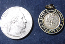Vintage St Christopher Surf Style Medal, Enamel Medal picture