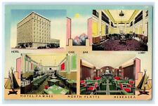 1943 Multiview of Hotel Pawnee North Platte Nebraska Vintage Posted Postcard picture