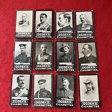 1901 1902 Ogden’s Tabs MILITARY OFFICERS Tobacco Card Lot (12)         F-G Cond. picture