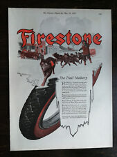 Vintage 1917 Firestone Tires Full Page Original Ad 222 picture