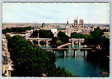 1950s Notre-Dame Seven Bridges Paris France Collectible Vintage Postcard picture