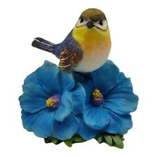 Bird and Larkspur Blue Flowers Sympathy Resin Figurine picture