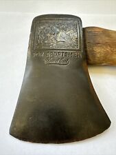Clean Cut Hatchet Axe “For Sportsmen” Embossed With Bear Design Rare Vintage picture