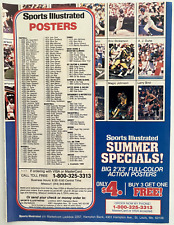 Sports Illustrated Posters Johnson, Bird, Dickerson Duhe Vintage 1987 Magazin Ad picture