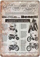 Mini-Cycles Benelli Vintage Ad Reproduction Metal Sign A344 picture
