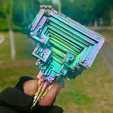 282G  Rainbow Bismuth ore Crystal titanium Metal Mineral Specimen point healing picture
