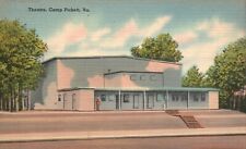 Postcard VA Camp Pickett Virginia Theater Unposted Linen Vintage PC G4658 picture