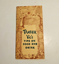 Vintage Trader Vic's Tips on Food and Drink Tiki Party Guide Cocktail Recipes picture