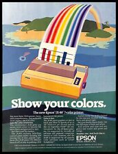1984 Epson JX-80 7-color Printer PRINT AD Retro Computers PC Graphics Art picture