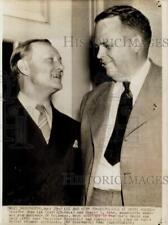 1942 Press Photo Sen. Josh Lee & Robert S. Kerr congratulated at the White House picture