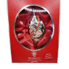 Waterford Silverplate Ballet Ribbon Pendant Ornament Embossed 4.25