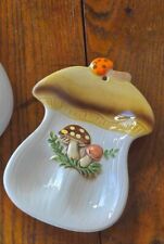 Vintage Merry Mushroom Style Spoon Rest Retro Kitchen Decor picture