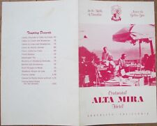 Sausalito, CA 1960s Restaurant Menu, Continental Alta Mira Hotel, California picture