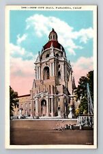 Pasadena CA-California, New City Hall, Antique, Vintage Souvenir Postcard picture