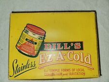 VINTAGE DILL'S EZ-A-COLD FULL BOX UNOPENED 12 JARS NEW OLD STOCK NORRISTOWN PA  picture