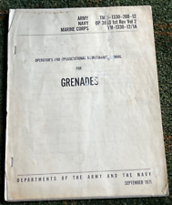 DEPARTMENT-ARMY/NAVY OPERATOR'S MANUAL FOR GRENADES-TM 9-1330-200-12-COPY-USED picture