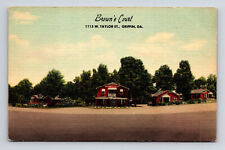 Brown's Court Motel Cottages Griffin Georgia GA Roadside America Postcard picture