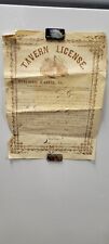 Old Vintage Antiques Historical 1860 Lancaster PA Liquor Early Tavern License picture