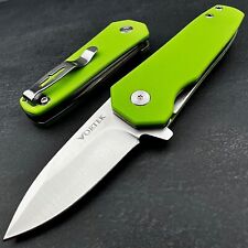 VORTEK BANTAM: Small Green G10 440C Ball Bearing Blade Folding EDC Pocket Knife picture