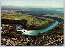 Postcard Germany Rheinfall Aerial view c1969 2H picture