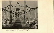 1905. INTERIOR, MAIN DINING HALL AT FABYANS. WHITE MTS. POSTCARD. BQ10 picture