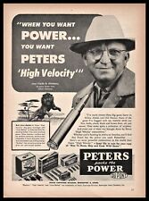 1955 PETERS Vintage Ammunition Bullets AD Clyde B. Kitchens Homer Louisiana LA picture