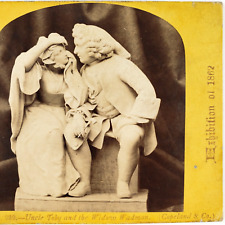 Uncle Toby Widow Wadman Stereoview c1862 Great London Exposition Sculpture E634 picture