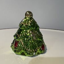 Vintage 1998 Allure Christmas Tree Metallic Ceramic Shaker  3” picture