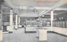 Farmers Merchants Bank Interior Benton Harbor Michigan 1912 postcard picture