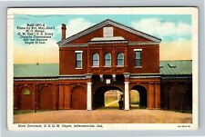 Jeffersonville IN Indiana, Main Entrance U S Q M Depot, c1942 Vintage Postcard picture