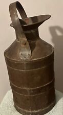 NY. New York Early Copper Gas Can Antique Vintage picture