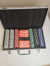 300-Piece Poker Chip Set with Aluminum Case Cards 11.5 Gram Casino Chips picture