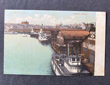 pre-1907 WATER FRONT. SEATTLE, WA Piers A - B - C The Pacific Coast Co. picture