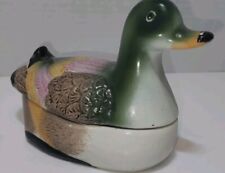 Vintage 1960s Mallard Duck Trinket Box, Marked YR picture