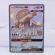 A7 Pokémon Card TCG SM Hidden Fates Nihilego GX Shiny Holo Rare SV62/SV94 picture