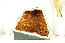 30 Lb Citrine Geode Cave with High-Grade Saturated Orange Druzy Crystals picture