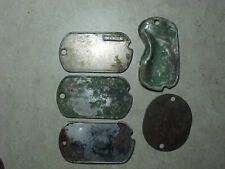 Five dug WW2 dogtags-mostly blank-New Mexico metal detecting finds picture