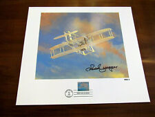 CHUCK YEAGER SPEED OF SOUND PILOT SIGNED AUTO MODEL B PLANE STAMPED LITHOGRAPH picture