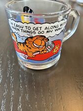 Rare Vintage 1978 McDonald’s Garfield and Odie Collectors Glass Mug Jim Davis picture