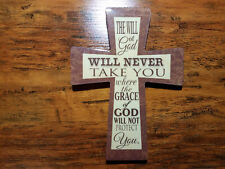 Freestanding Spiritual Quote Christian Cross Religious Tabletop Accent Decor picture