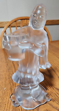 Cathay Imperial Chinese Frosted Woman Candle Holder 9