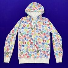Rare Disney Parks Shanghai Hoodie Size Small Colorful All-over Print Logos picture