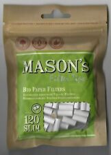  MASON'S BIO PAPER SLIM CIGARETTE FILTERS - 6.0 MM - BIODEGRADABLE - BAG OF 120 picture