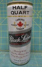 Half Quart Carling Black Label Beer Product of USA Top Opened Pull Tab picture