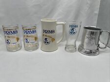 5 Vintage Primo Hawaiian Beer Glasses Mugs picture