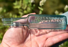 Antique Glass Poisonous Not To Be Taken Glass Bottle Shear Burst Lip Top NICE picture