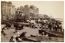 Samuel Poulton, England, Hastings, Beach and Denmark Place Vintage Albumen Print picture