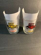 VINTAGE Set of 2 Classic Cars Rock Glasses    1910 Buick and 1911 Oakland picture