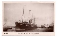  Peninsular & Oriental Steam Nav. SS CALEDONIA 1894-25 W H Smith & Son 1912 RPPC picture